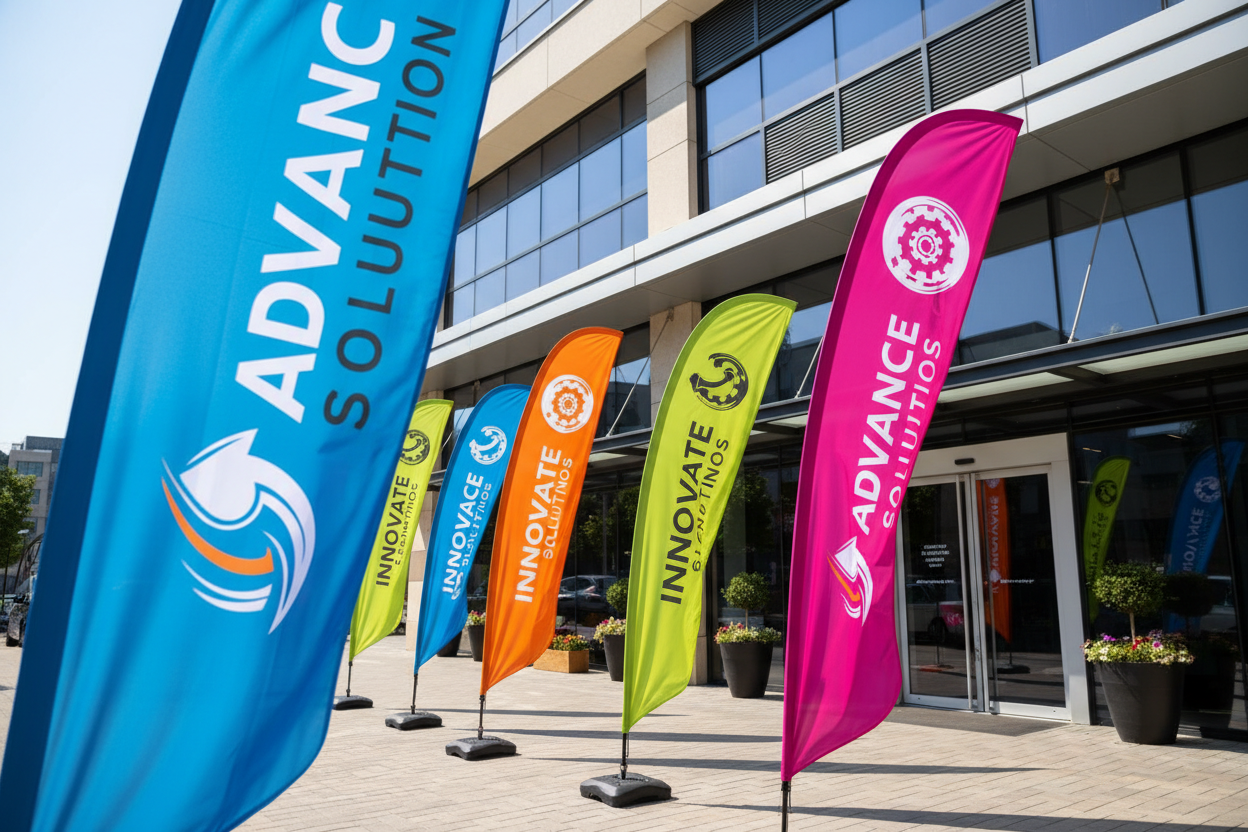 How Custom Outdoor Flags Increase Business Visibility