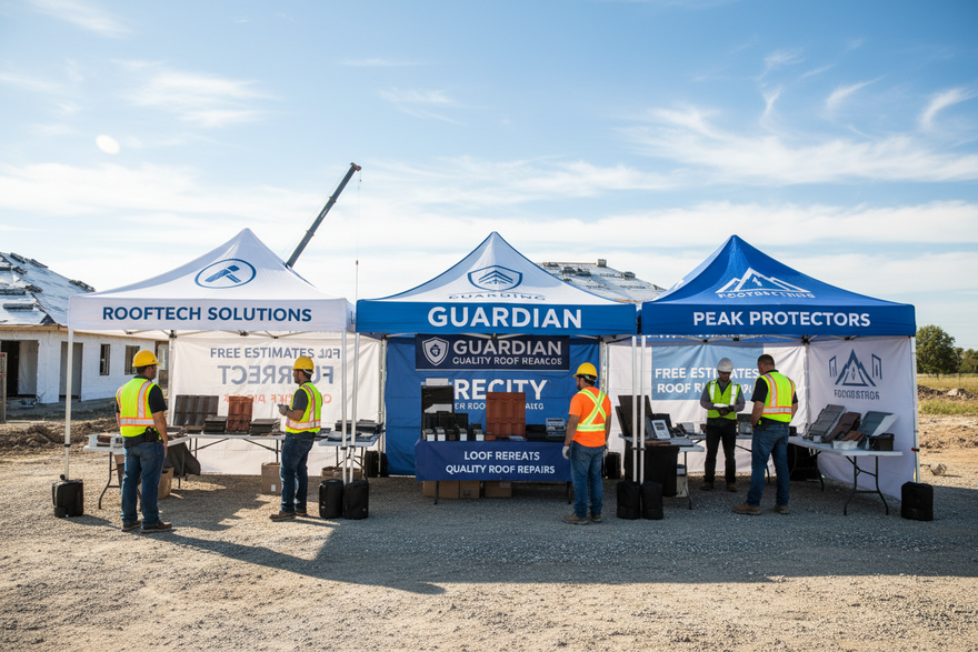 Outdoor Marketing Tents for Roofers: Boost Visibility & Win More Jobs