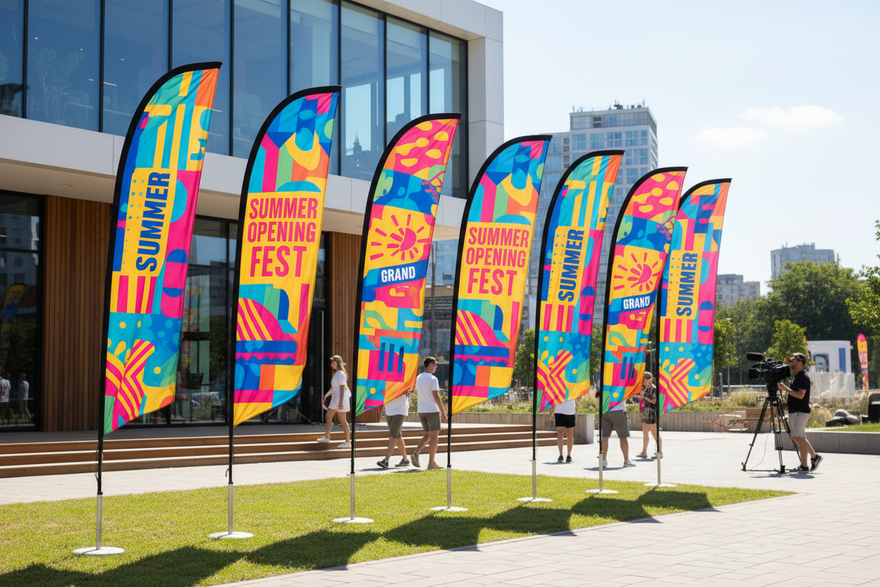 Teardrop Flags for Outdoor Marketing That Get Noticed