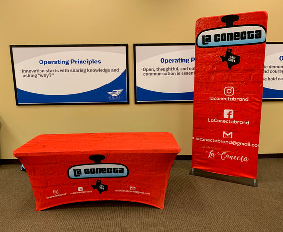 Banner Stand and Table Cover Combo