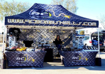 10' x 15' Pop-Up Tent with Full Wall and (2) Table Covers - 0