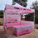 10' x 10' Pop-Up Tent with Single-Sided Full Wall and Half Walls, 6' Table Cover-2
