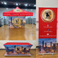 10x10 Pop-Up Tent with Single-Sided Back Wall, 6 Table Cover, and Roll-Up Banner